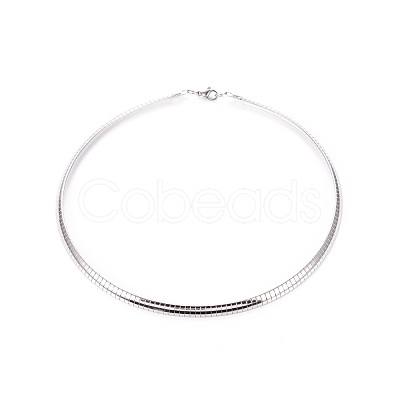 Tarnish Resistant 304 Stainless Steel Choker Necklaces and Bangles Jewelry Sets SJEW-L144-A01-P-1