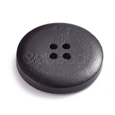 Natural Wooden Buttons X-BUTT-WH0015-03B-25mm-1