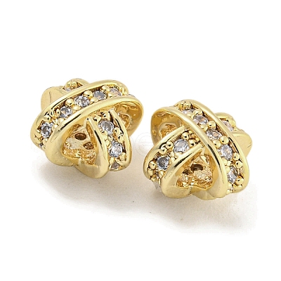 Brass with Clear Cubic Zirconia Charms KK-Q820-21G-1