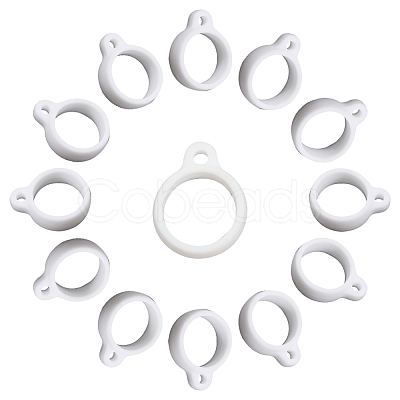 Gorgecraft 60Pcs Silicone Pendant SIL-GF0001-40B-1