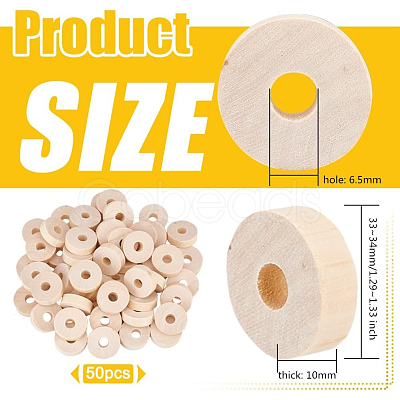 Unfinished Wood Discs WOOD-WH0022-23-1