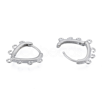 Tarnish Resistant 304 Stainless Steel Hoop Earrings Findings STAS-N092-192-1