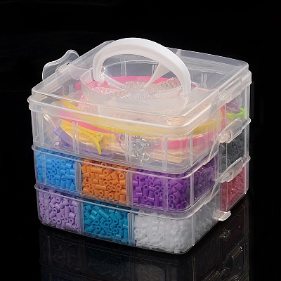 12 Random Color 5mm Melty Beads Refills with Accessories for Kids DIY-X0035-B-1