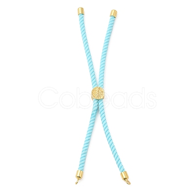 Twisted Nylon Cord Silder Bracelets DIY-B066-03G-09-1