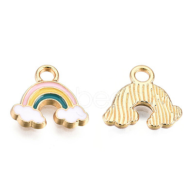 Light Gold Plated Alloy Charms ENAM-T009-06-1