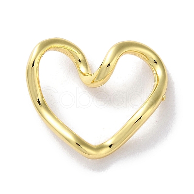 Rack Plated Brass Heart Links KK-Z039-33G-1