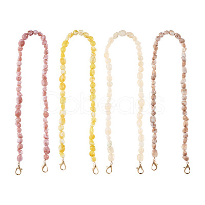 Givenny-EU 4Pcs 4 Colors Acrylic Beads Bag Strap FIND-GN0001-06-1