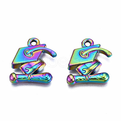 Rainbow Color Alloy Pendants PALLOY-N163-108-NR-1