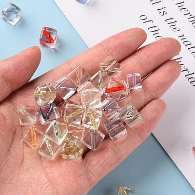 Transparent Acrylic Beads X-TACR-S154-25A-1