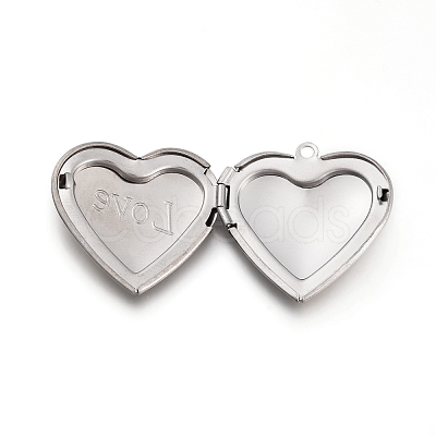 Non-Tarnish Valentine's Day 304 Stainless Steel Locket Pendants STAS-K192-17P-1