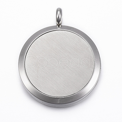 316 Surgical Stainless Steel Diffuser Locket Pendants STAS-H404-09E-1