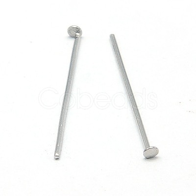 Tarnish Resistant 316 Surgical Stainless Steel Flat Head Pins STAS-E023-0.6x50mm-A-1