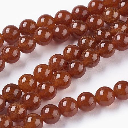 Natural Crackle Agate Beads Strands G-D868-8mm-01-1