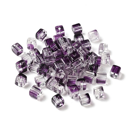 Two Tone Transparent Glass Beads X1-GLAA-NH0001-03E-1