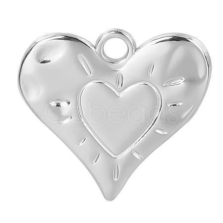 Stainless Steel Heart Pendants FIND-PW0011-042P-1