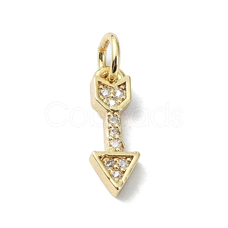 Brass Micro Pave Claer Cubic Zirconia Charms KK-H475-48G-1