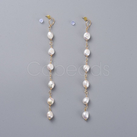 Natural Cultured Freshwater Pearl Dangle Earrings EJEW-JE03827-01-1