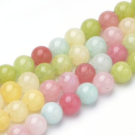 Natural White Jade Beads Strands G-Q462-135-8mm-1