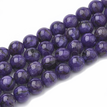 Natural Chalcedony Beads Strands G-S333-6mm-011-1
