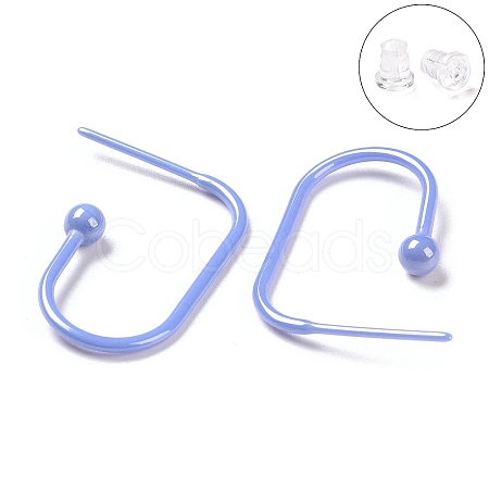 Hypoallergenic Bioceramics Zirconia Ceramic Oval Stud Earrings EJEW-Z023-04A-1