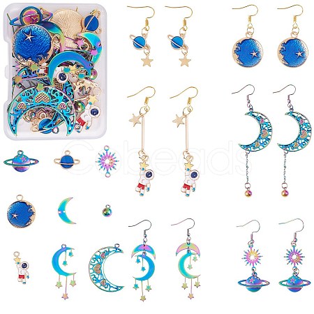 DIY Planet Earring Making Kit DIY-SZ0009-55-1