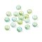 Opaque Spray Painted Glass Beads, Rondelle, Drawbench Style, Yellow Green, 8x5mm, Hole: 2mm, about 1041pcs/500g