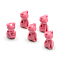 Opaque Acrylic Kitten Beads, Cat, Hot Pink, 14.5x8.5x9.5mm, Hole: 2.5mm, about 860pcs/500g