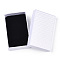 Rhombus Textured Cardboard Jewelry Boxes, with Black Sponge, for Jewelry Gift Packaging, Rectangle, White, 8x5x2.7cm, inside: 7.3×4.4cm.