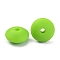 Silicone Beads, Chewing Beads For Teethers, DIY Nursing Necklaces Making, Abacus, Lawn Green, 12x6.5mm, Hole: 2mm