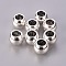 Large Hole Beads, Alloy European Beads, Lead Free and Cadmium Free, Round, Antique Silver, about 8.5mm long, 11.5mm wide, hole: 6.5mm