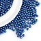 Imitation Pearl Acrylic Beads, No Hole, Round, Marine Blue, 1.5~2mm, about 10000pcs/bag