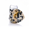 Dalmatian Jasper Heart Car Air Vent Clips, Cute Automotive Interior Trimm, 40mm