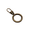 Alloy Zipper Puller, Zip Pull Tab Replacement, Garment and Bag Accessories, Round, Antique Bronze, 4.5x2.3x0.4cm, Hole: 10x6.5mm