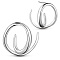 SHEGRACE Rhodium Plated 925 Sterling Silver Stud Earrings, Platinum, 18x18.5mm