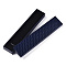 Rhombus Textured Cardboard Jewelry Necklace Boxes, with Black Sponge, for Jewelry Gift Packaging, Rectangle, Prussian Blue, 21.1x4.3x2.1cm, Inside: 20.8×3.85cm