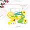 6Pcs 6 Styles Plastic Hair Clips Set, Yellow, 35~60mm, 6pcs/set