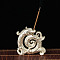 Alloy Incense Burners, Dragon Incense Holders, Home Office Teahouse Zen Buddhist Supplies, Platinum, 38x36mm, Hole: 3mm