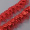 Polyester Ruffled Trimming, for Doll Clothes, Lolita Costume Accessories, Red, 40x1mm