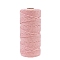 Cotton Macrame Cord, Round Macrame Rope for Wall Hangers, Boho Decorations, DIY Macrame Craft, Pink, 3mm, about 109.36 Yards(100m)/Roll