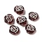 Transparent Lampwork Beads, Rose, Dark Red, 13x8mm, Hole: 1mm, about 65~75pcs/100g