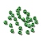 Opaque Acrylic Beads, Large Hole Beads, Flat Round with Letter A~Z, Medium Sea Green, 7x5mm, Hole: 2.5mm, about: 3333pcs/500g