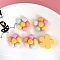 Opaque Resin Cabochons, for Hair Accessories, Flower, Yellow, 21mm