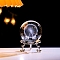 Inner Carving Glass Crystal Ball Diaplay Decoration, Fengshui Home Decor, Clear, Ferris Wheel, 60mm