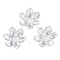 Transparent Acrylic Beads, Flower, Clear, 23.5x21x6.5mm, Hole: 2mm, 462pcs/500g