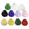 Glass Pendants, Figure of Buddha, Mixed Color, 39.5x36x10.5mm, Hole: 1mm