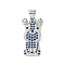 Brass Micro Pave Cubic Zirconia Pendants, Dog Charm, Platinum, 20x10.5x3.5mm, Hole: 4.5x3.5mm