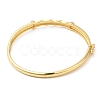 Brass Twist Rope Hinged Bangle with Cubic Zirconia for Women BJEW-K229-02G-2