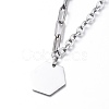304 Stainless Steel Paperclip Chains & Cable Chain Jewelry Sets SJEW-K153-56P-3