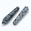 Natural Snowflake Obsidian Pointed Beads G-E490-E16-2