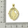 Real 18K Gold Plated Brass Micro Pave Random Color Cubic Zirconia Pendants KK-H472-37A-02G-3